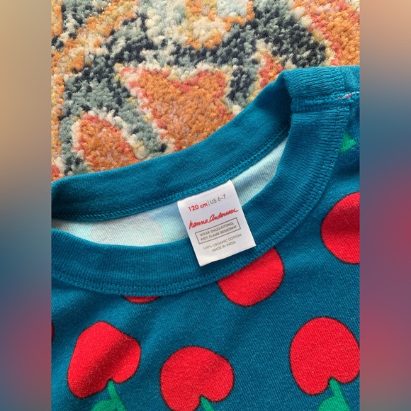 Hanna Andersson long John pajama set size 6-7 - Picture 2 of 2